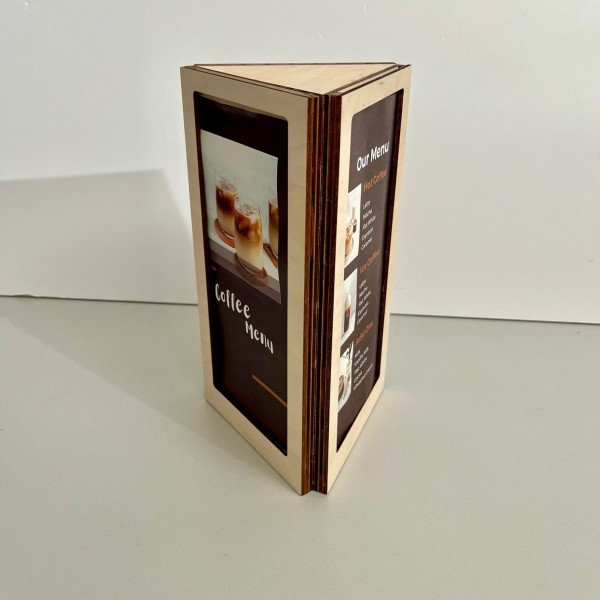 PLY TRIANGLUAR MENU HOLDER 2